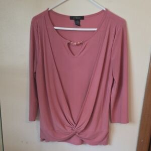 Le Meow Women's Blouse in Rose Pink